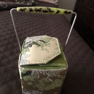 Embroidered Satin & Velvet “Take-Out” Style Purse